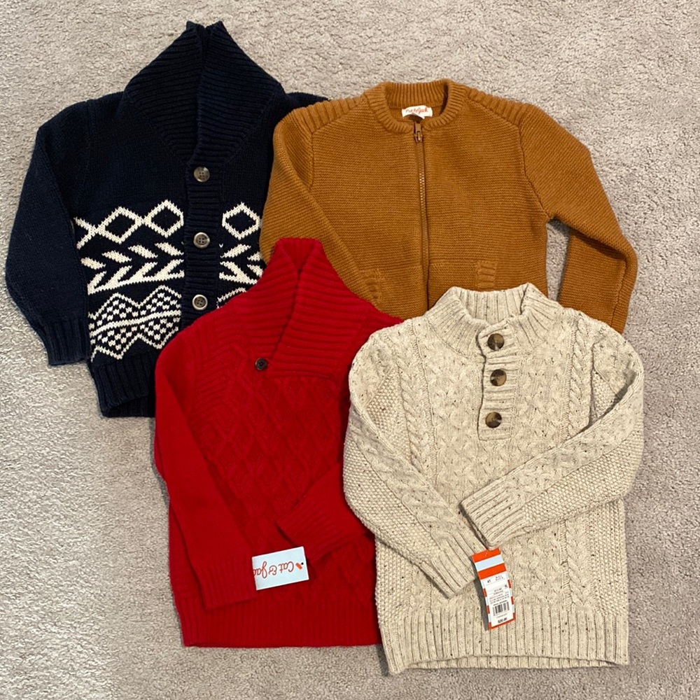 cat & jack boys holiday sweater bundle